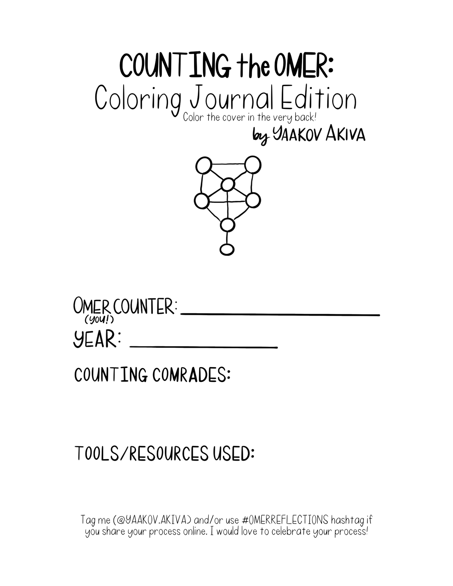 Omer Reflections Coloring Journal (digital)